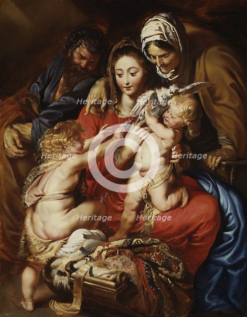 The Holy Family with Saint Elizabeth, Saint John, and a Dove, ca. 1608-9. Creator: Peter Paul Rubens.