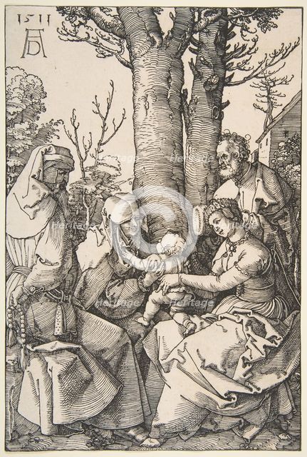 The Holy Family with Saint Joachim and Saint Anne, 1511. Creator: Albrecht Durer.