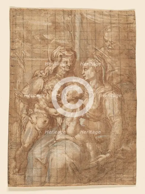 The Holy Family with Saint John the Baptist, 1570/80. Creator: Unknown.