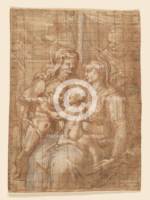 The Holy Family with Saint John the Baptist, 1570/80. Creator: Unknown.
