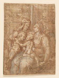 The Holy Family with Saint John the Baptist, 1570/80. Creator: Unknown