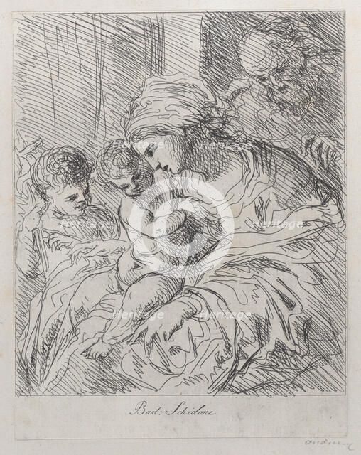 The Holy Family with Saint John the Baptist, 1663. Creator: Anon.