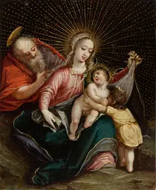 The Holy Family with Saint John the Baptist, 18th century. Creator: Anon