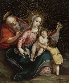 The Holy Family with Saint John the Baptist, 18th century. Creator: Anon