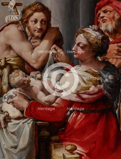 The Holy Family with Saint John the Baptist, about 1550-1560. Creator: Nosadella.
