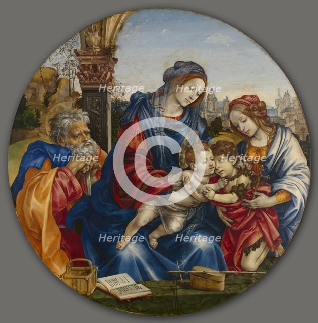 The Holy Family with Saint John the Baptist and Saint Margaret, c. 1495. Creator: Filippino Lippi (Italian, 1457-1504).