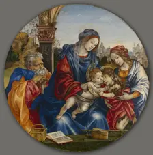 The Holy Family with Saint John the Baptist and Saint Margaret, c. 1495. Creator: Filippino Lippi (Italian, 1457-1504)