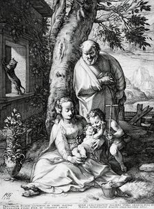 The Holy Family with Saint John the Baptist, c1593. Creator: Hendrik Goltzius