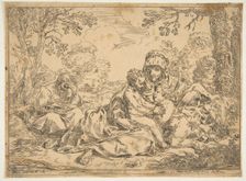 The Holy Family with Saint John the Baptist, copy after Cantarini, ca. 1639-1648 or after. Creator: Unknown