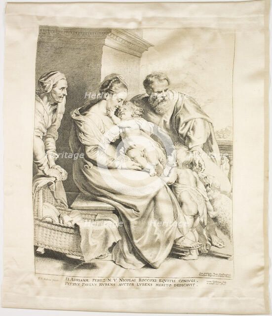 The Holy Family with Saint John and Saint Elizabeth, 1620. Creator: Lucas Vorsterman.