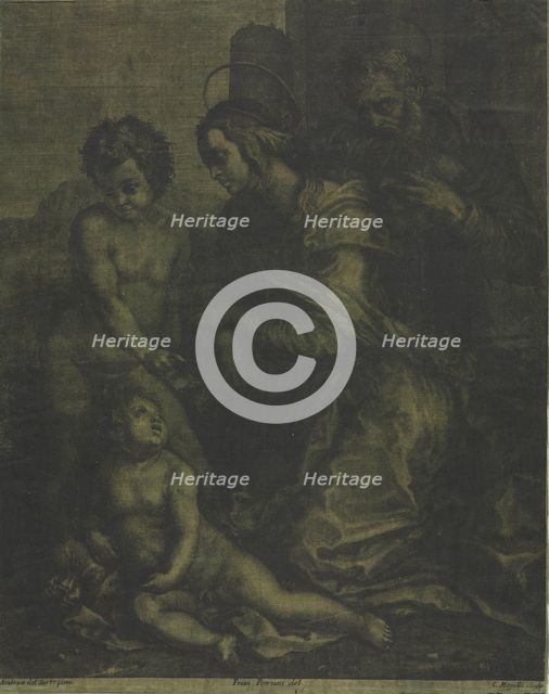 The Holy Family with Saint John, c. 1710-1715. Creator: Cosimo Mogalli (Italian, 1667-1730).