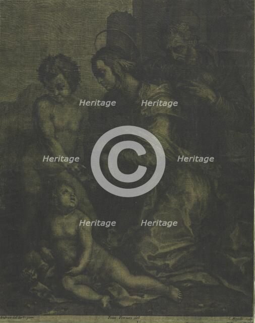 The Holy Family with Saint John, c. 1710-1715. Creator: Cosimo Mogalli (Italian, 1667-1730).