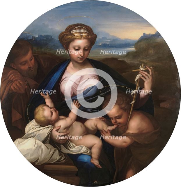 The Holy Family with Saint John, c1655. Creator: Luca Giordano.