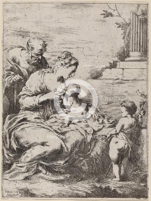 The Holy Family with Saint John. Creator: Bartolomeo Biscaino.