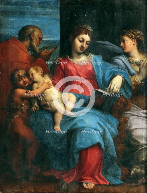 The Holy Family with Saint Margaret, ca. 1600. Creator: Carracci, Agostino (1557-1602).