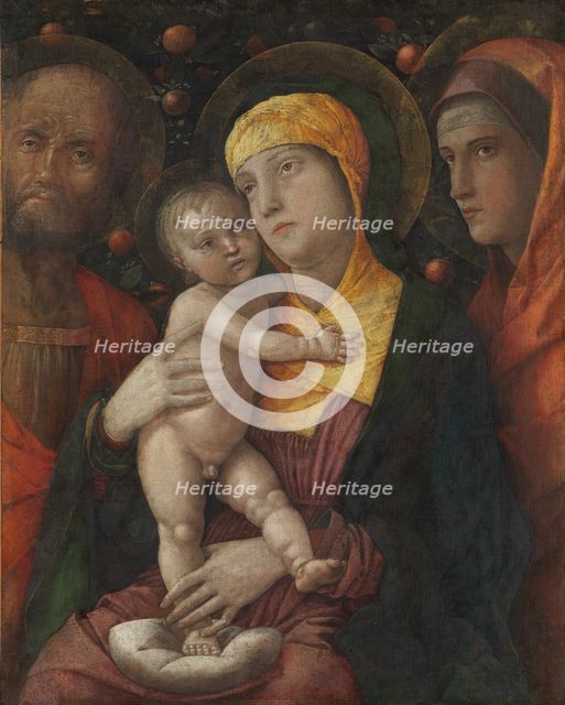 The Holy Family with Saint Mary Magdalen, ca. 1495-1500. Creator: Andrea Mantegna.