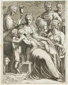 The Holy Family with Saints, 1540/55. Creator: Leon Davent