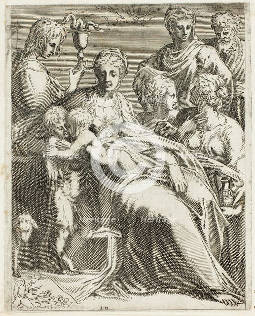 The Holy Family with Saints, 1540/55. Creator: Leon Davent.