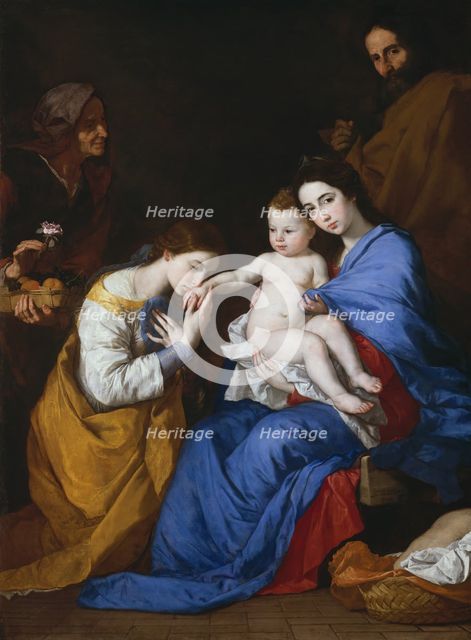 The Holy Family with Saints Anne and Catherine of Alexandria, 1648. Creator: Jusepe de Ribera.