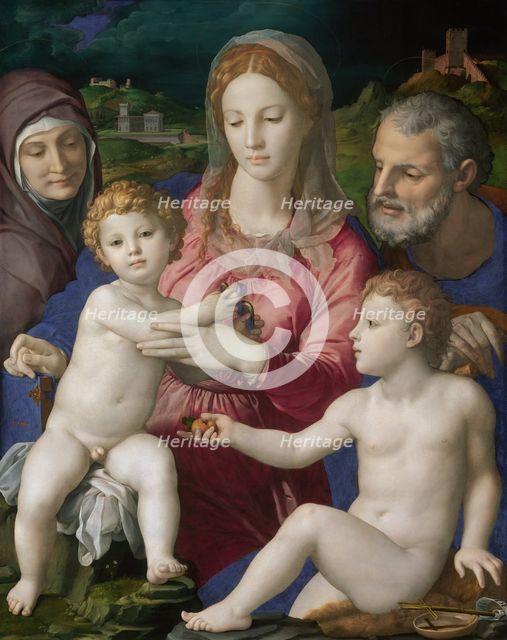 The Holy Family with Saints Anne and John the Baptist, 1546. Artist: Bronzino, Agnolo (1503-1572)