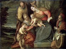 The Holy Family with Saints Catherine, Anne and John the Baptist c1580-c1582. Artist: Benedetto Caliari