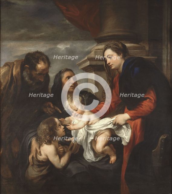 The Holy Family with Saints Elisabeth and John the Baptist. Creator: Dyck, Sir Anthony van (1599-1641).