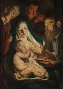The Holy Family with Shepherds, 1616. Creator: Jacob Jordaens