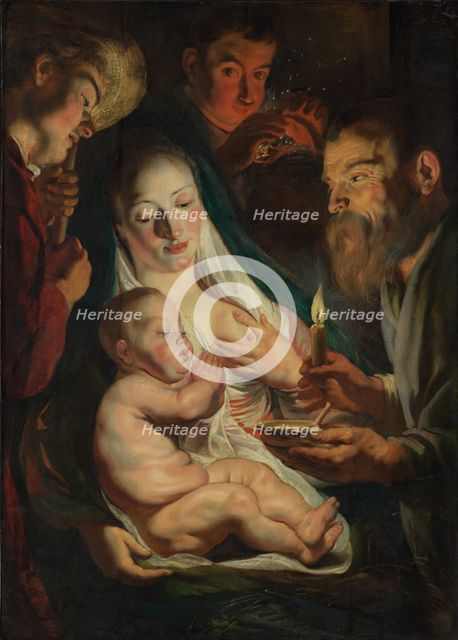 The Holy Family with Shepherds, 1616. Creator: Jacob Jordaens.