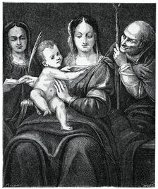 The Holy Family with St Catherine 1769, (1870)