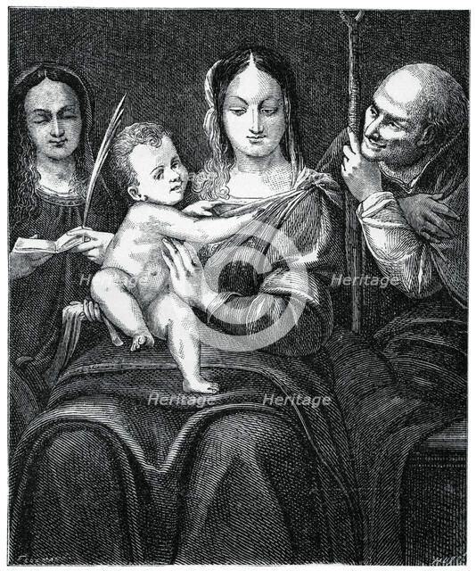 'The Holy Family with St Catherine', 1769, (1870). Artist: Unknown