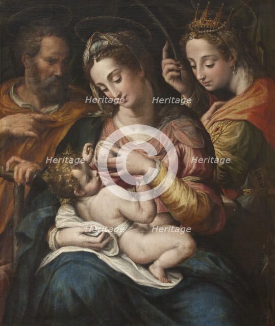 The Holy Family with St Catherine, late 16th-early 17th century. Creator: Giulio Cesare Procaccini.