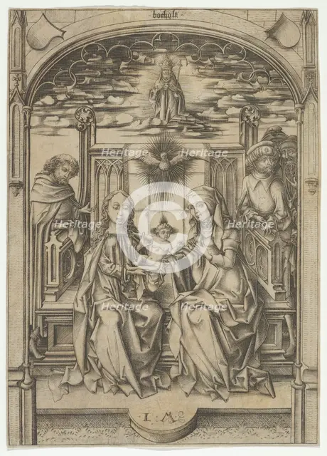 The Holy Family with St. Anne. Creator: Israhel van Meckenem.