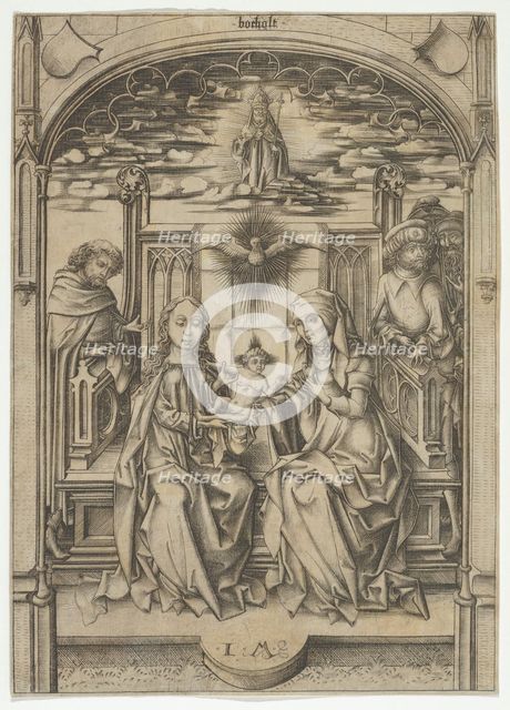 The Holy Family with St. Anne. Creator: Israhel van Meckenem.