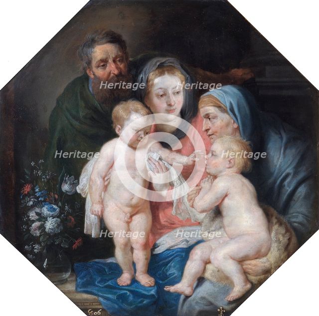 'The Holy Family with St Elizabeth and St John', 17th century. Artist: Unknown.