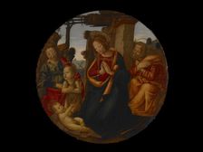 The Holy Family with St John the Baptist and an Angel, 1490-1500. Creator: Unknown