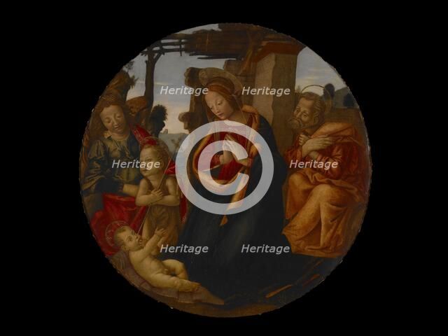 The Holy Family with St John the Baptist and an Angel, 1490-1500. Creator: Unknown.