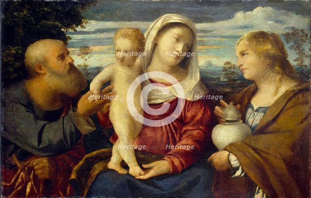 The Holy Family with St Mary Magdalen, c1513-1514. Creator: Jacopo Palma il Vecchio.
