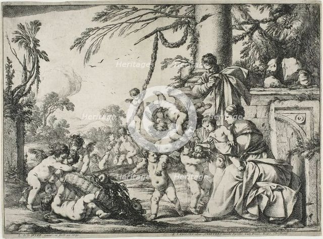 The Holy Family with Putti, 1640. Creator: Laurent de la Hyre.