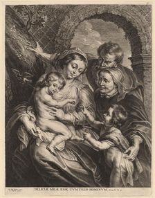 The Holy Family with the Goldfinch. Creator: Boetius Adams Bolswert