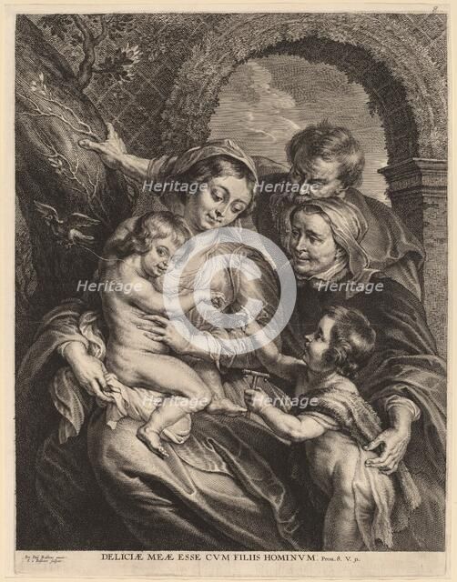 The Holy Family with the Goldfinch. Creator: Boetius Adams Bolswert.