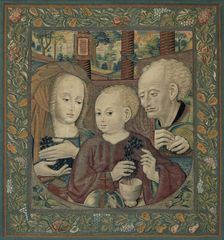 The Holy Family with the Infant Christ Pressing the Wine of the Eucharist, 1485/1525. Creator: Unknown