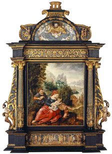 The Holy Family with the infant John the Baptist, c. 1530-1560. Creator: Herri met de Bles