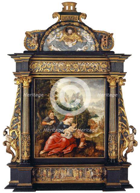 The Holy Family with the infant John the Baptist, c. 1530-1560. Creator: Herri met de Bles.