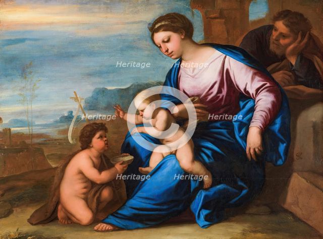 The Holy Family with the Infant Saint John, by Luca Giordano, between 1675 and 1680. Creator: Luca Giordano.