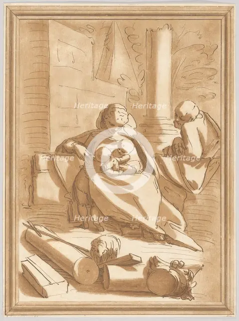 The Holy Family with the infant Saint John the Baptist, 1760-70. Creator: Andrea Scacciati.