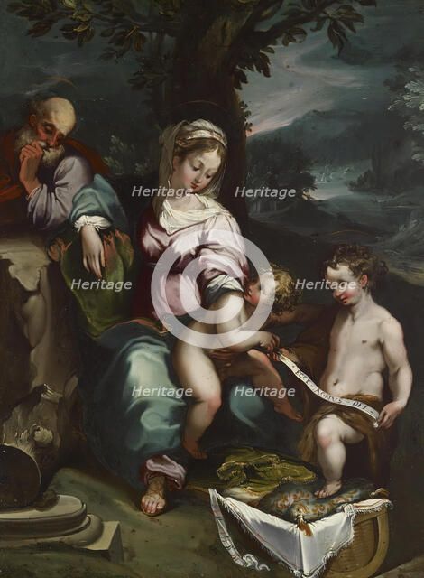 The Holy Family with the Infant St. John, 1580-1585. Creator: Francesco Vanni.