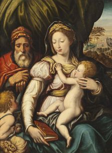 The Holy Family with the Infant St John, 16th century. Creator: Anon