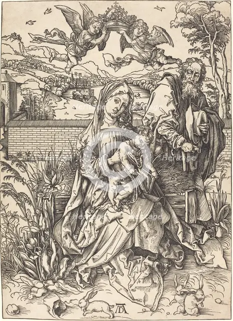 The Holy Family with the Three Hares, c. 1497/1498. Creator: Albrecht Durer.