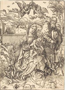 The Holy Family with the Three Hares, c. 1497/1498. Creator: Albrecht Durer