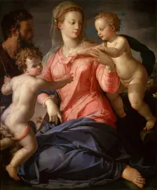 The Holy Family with the young John the Baptist 1540. Artist: Agnolo Bronzino
